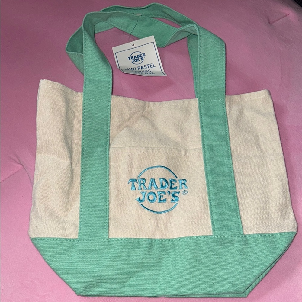 Mint Green and Cream Tote Bag